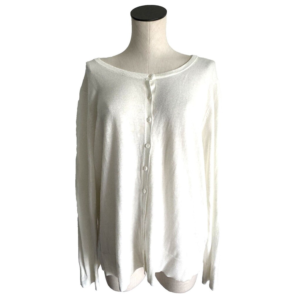 Old Navy Cardigan Sweater Womens Size XXL Off White Button Front Ivory NWOT - Picture 1 of 8